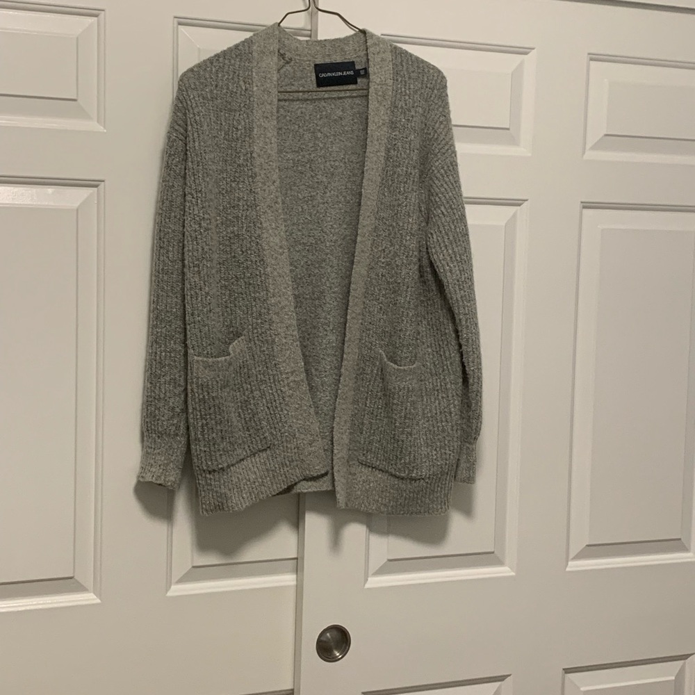 Calvin Klein oversized grey cardigan